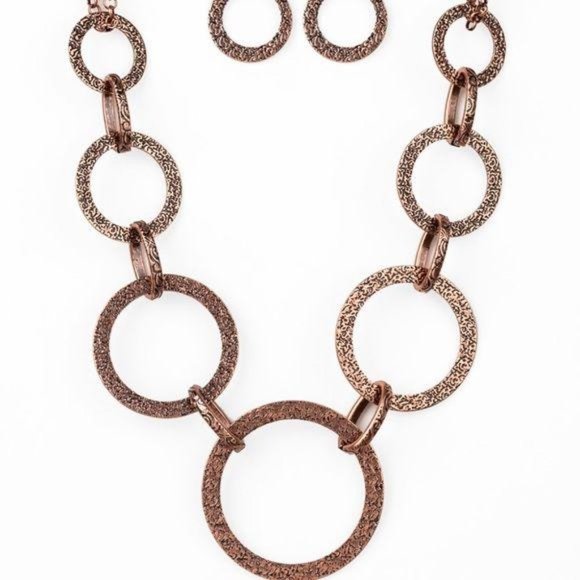 City Circus – Copper Necklace Earring Jewelry Set - Picture 4 of 5